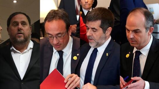 Oriol Junqueras, Jordi S&agrave;nchez, Josep Rull y Jordi Turull