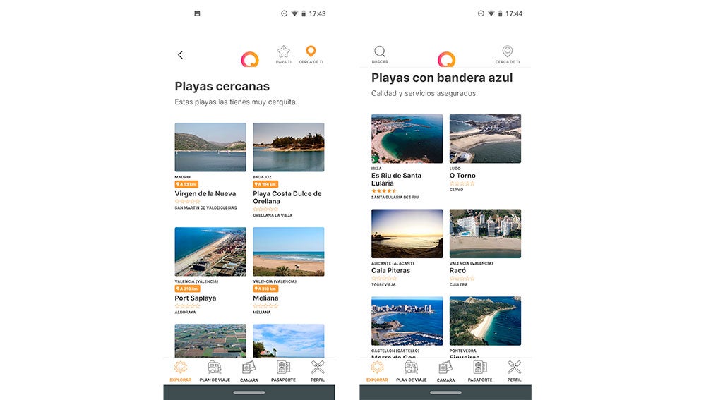 Podemos buscar playas por bandera azul