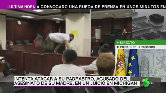 Un hombre intenta agredir al asesino de su madre