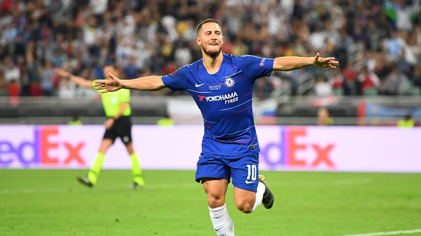 Eden Hazard celebra un gol con el Chelsea Eden Hazard celebra un gol con el Chelsea
