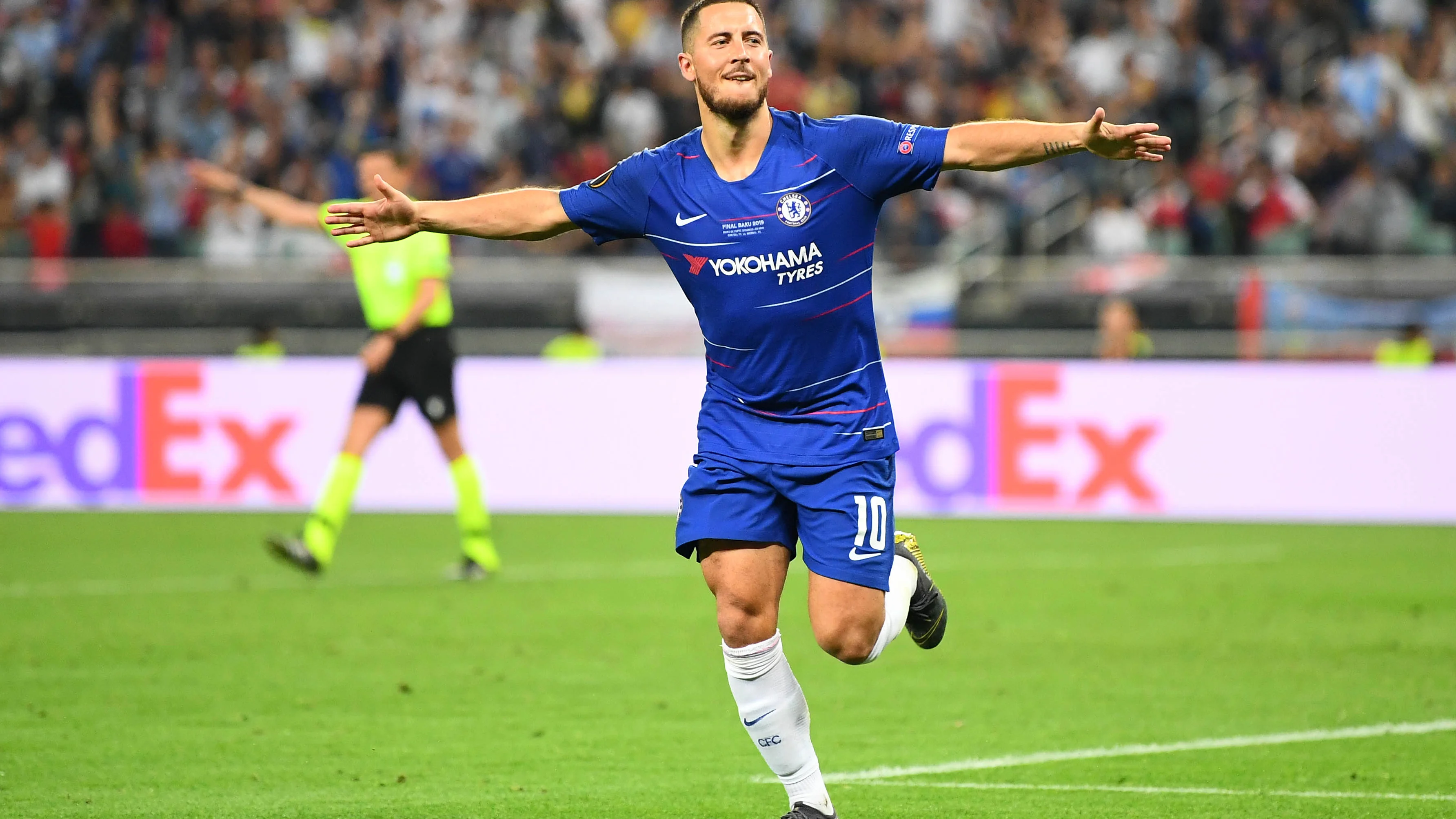 Eden Hazard celebra un gol con el Chelsea