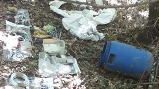 Imagen del material explosivo encontrado en un zulo en Álava Imagen del material explosivo encontrado en un zulo en Álava