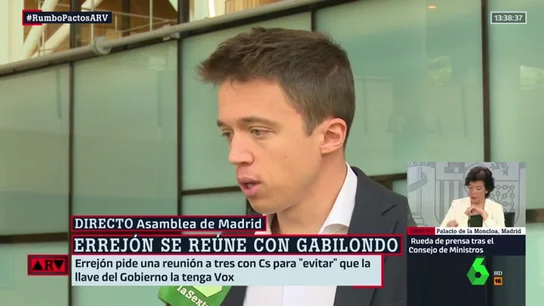 El candidato de Más Madrid, Íñigo Errejón El candidato de Más Madrid, Íñigo Errejón