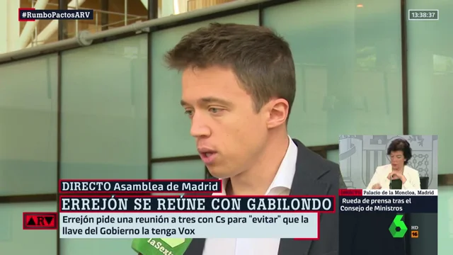 El candidato de Más Madrid, Íñigo Errejón