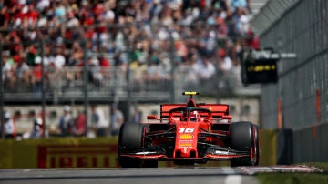 Leclerc rueda por el circuito de Canadá