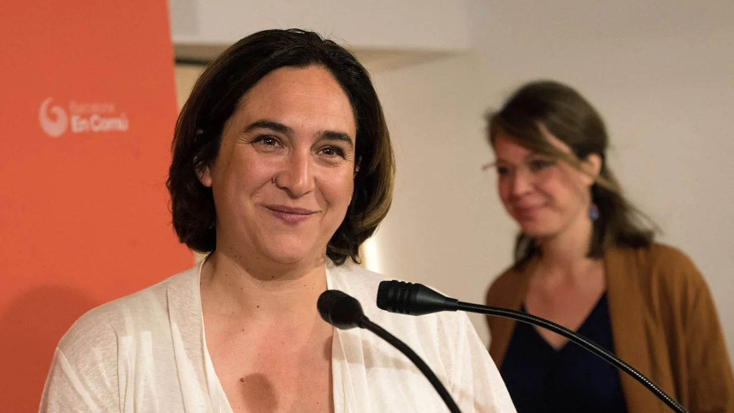 Imagen de Ada Colau en rueda de prensa Imagen de Ada Colau en rueda de prensa