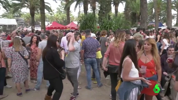 Imagen de la celebración de la fiesta de 'Los Palomos' en Badajoz