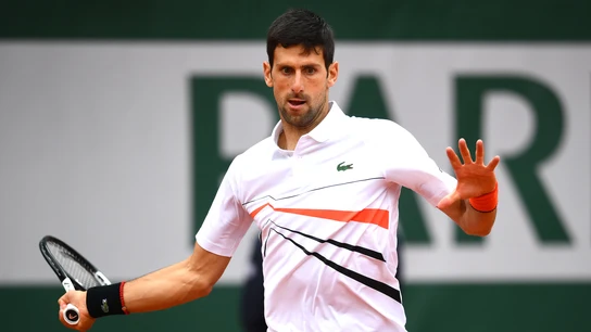 Novak Djokovic, durante un partido en Roland Garros Novak Djokovic, durante un partido en Roland Garros