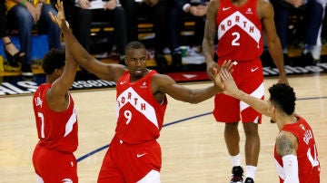 Ibaka, en el partido de los Toronto Raptors