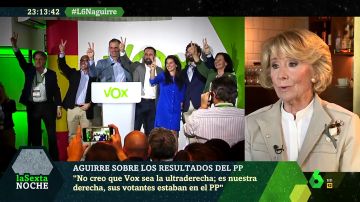 Esperanza Aguirre: "Yo no creo que Vox sea ultraderecha, es nuestra derecha"