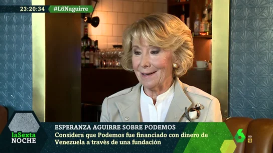 Esperanza Aguirre: "El señor Montoro le perdonaba todo al señor Monedero pero a mi nada" Esperanza Aguirre: "El señor Montoro le perdonaba todo al señor Monedero pero a mi nada"