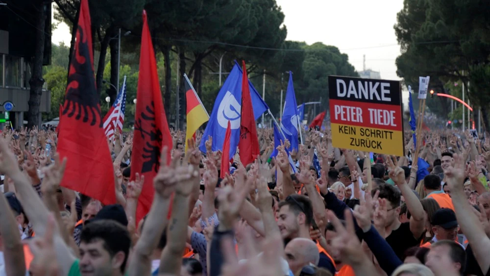 Protestas en Albania contra el Gobierno.