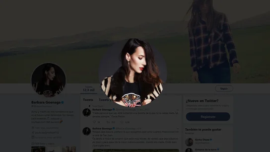 Twitter de la actriz Bárbara Goenaga Twitter de la actriz Bárbara Goenaga