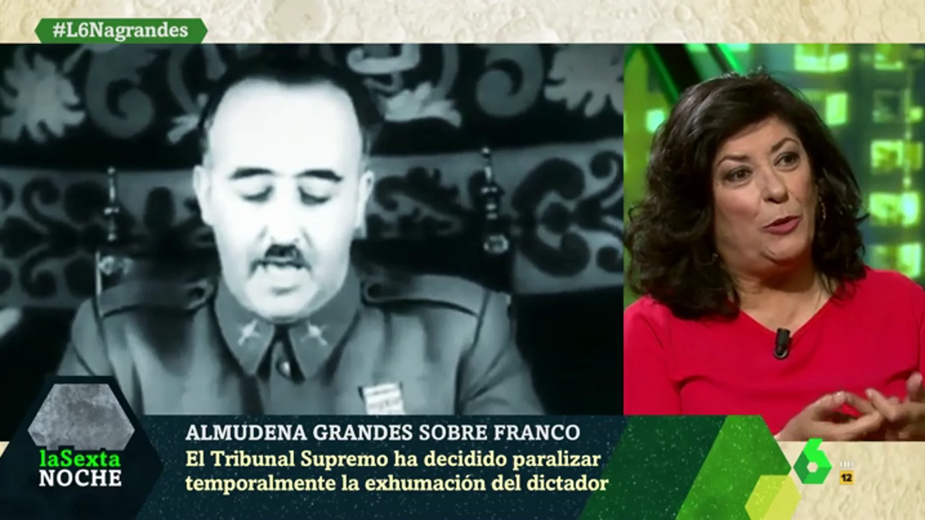 Almudena Grandes critica la paralización de la exhumación de Franco: "El Supremo toma postura a favor de la dictadura"