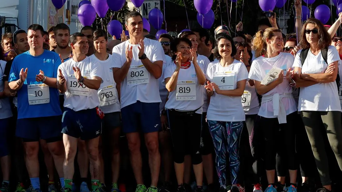 Sánchez corre contra la violencia machista