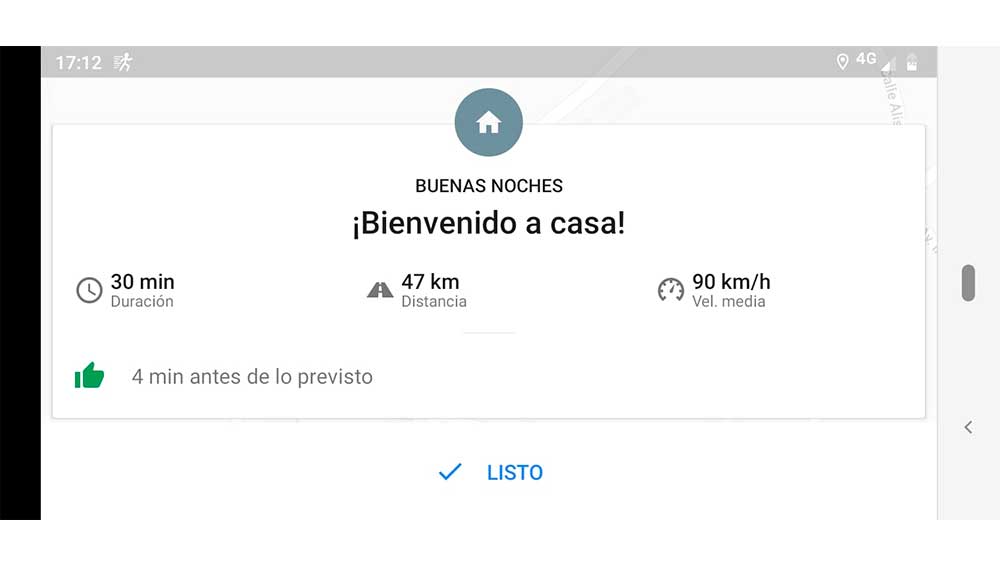El resumen al llegar a casa