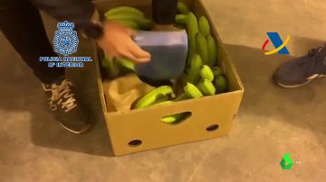 Interceptados 275 kilos de cocaína ocultos en cajas de bananas en Estepona