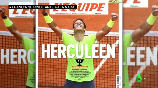 Francia se rinde ante Nadal tras su 12º Roland Garros: 'l'extra-terrestre y herculéen' Francia se rinde ante Nadal tras su 12º Roland Garros: 'l'extra-terrestre y herculéen'