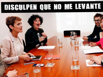 La secretaria general del PSN y candidata a la Presidencia, María Chivite en una reunión para tratar de forma gobierno. La secretaria general del PSN y candidata a la Presidencia, María Chivite en una reunión para tratar de forma gobierno.