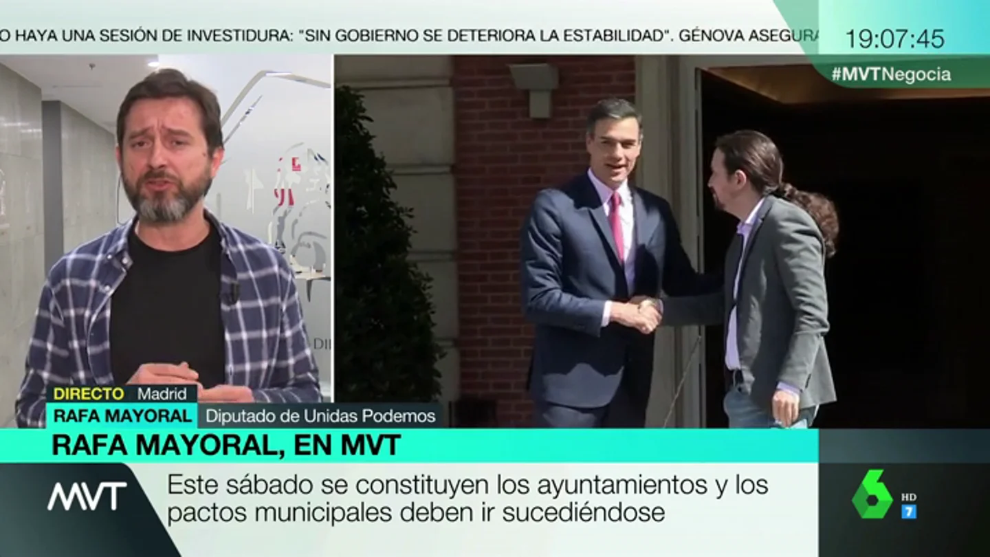 Rafael Mayoral (Unidas Podemos): "No me cabe en la cabeza que el PSOE pueda gobernar en solitario, con 123 diputados y sin hablar con nadie" Rafael Mayoral (Unidas Podemos): "No me cabe en la cabeza que el PSOE pueda gobernar en solitario, con 123 diputados y sin hablar con nadie"