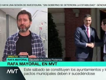 Rafael Mayoral (Unidas Podemos): "No me cabe en la cabeza que el PSOE pueda gobernar en solitario, con 123 diputados y sin hablar con nadie" Rafael Mayoral (Unidas Podemos): "No me cabe en la cabeza que el PSOE pueda gobernar en solitario, con 123 diputados y sin hablar con nadie"