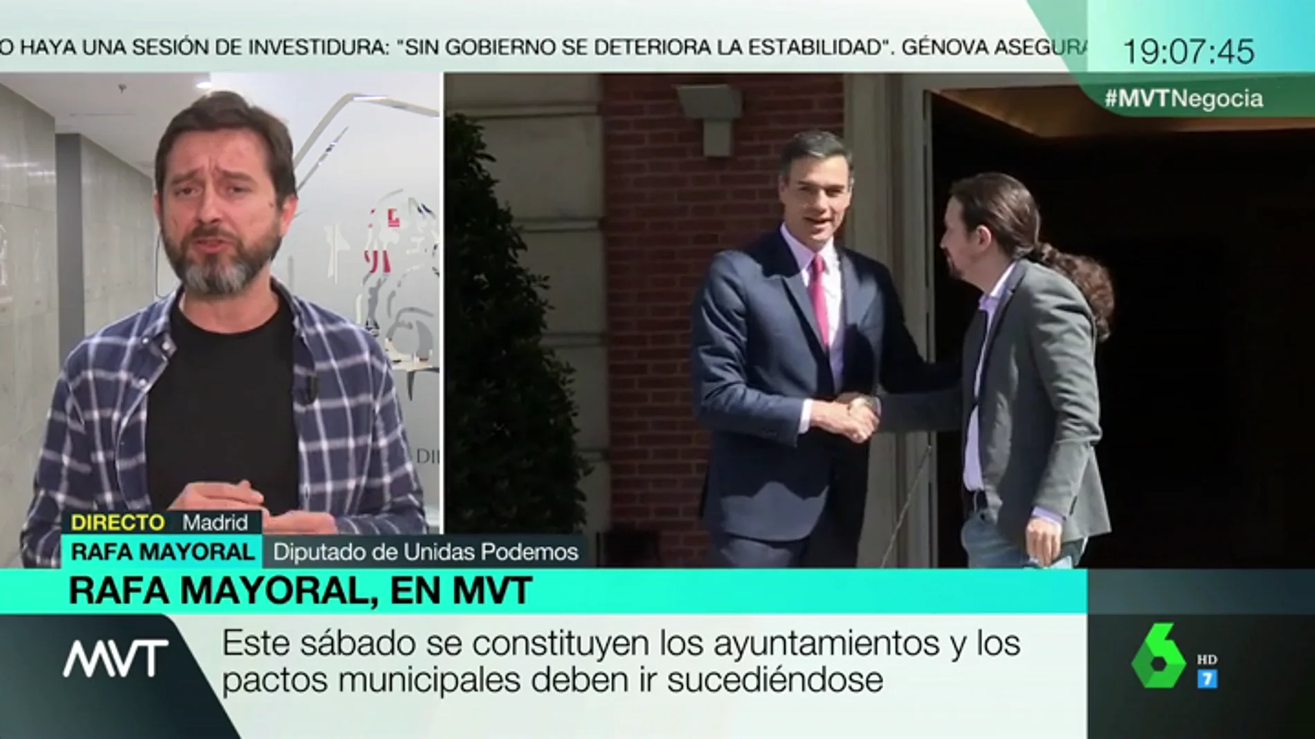  Rafael Mayoral (Unidas Podemos): "No me cabe en la cabeza que el PSOE pueda gobernar en solitario, con 123 diputados y sin hablar con nadie"