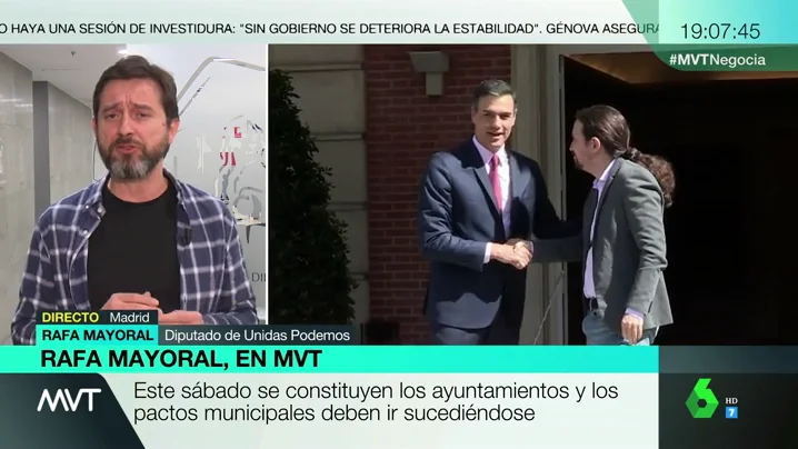 Rafael Mayoral (Unidas Podemos): "No me cabe en la cabeza que el PSOE pueda gobernar en solitario, con 123 diputados y sin hablar con nadie" Rafael Mayoral (Unidas Podemos): "No me cabe en la cabeza que el PSOE pueda gobernar en solitario, con 123 diputados y sin hablar con nadie"
