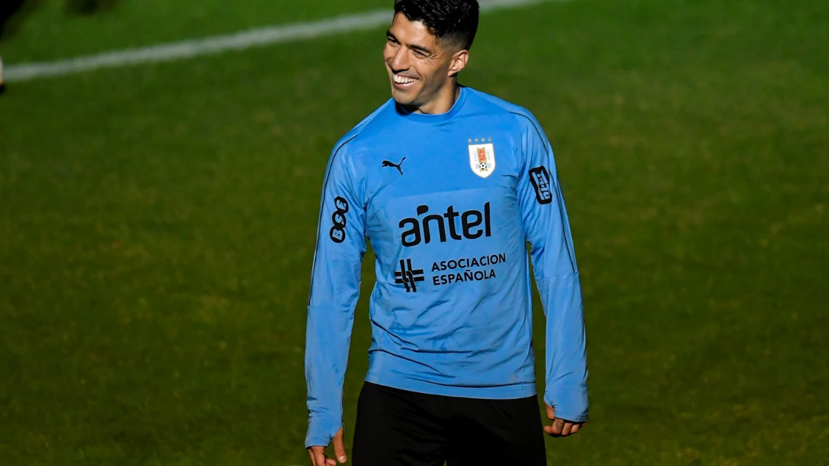 Luis Suárez, con Uruguay