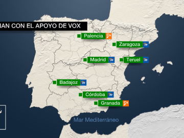 Gobiernan con el apoyo de Vox Gobiernan con el apoyo de Vox