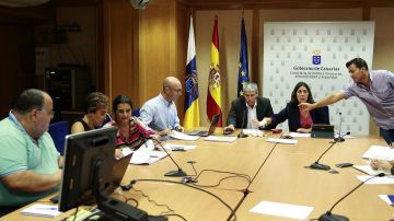 Miembros del Comité científico de evaluación y seguimiento de fenómenos volcánicos del Gobierno de Canarias