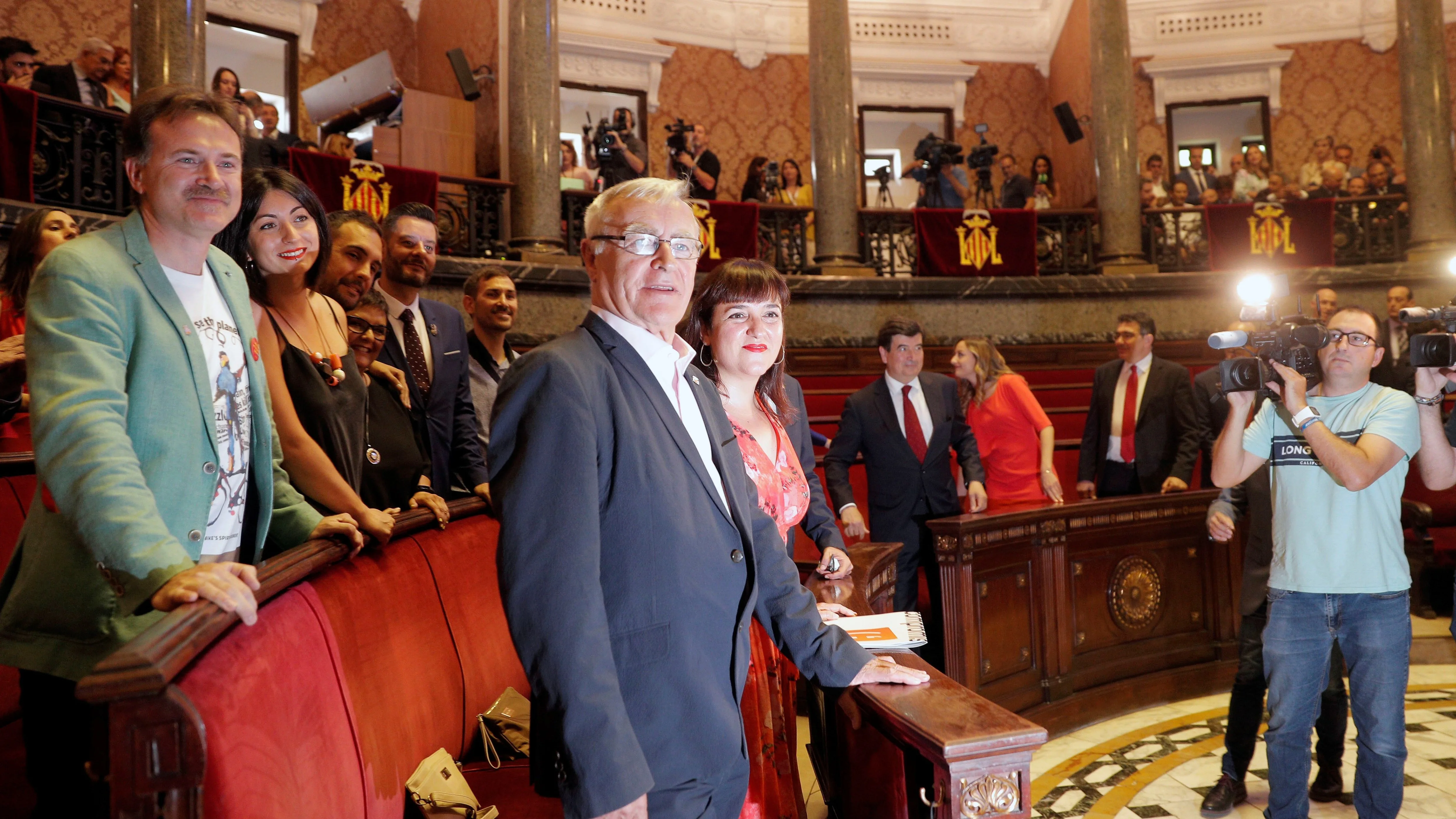 Joan Ribó en el pleno de elección del alcalde de Valencia