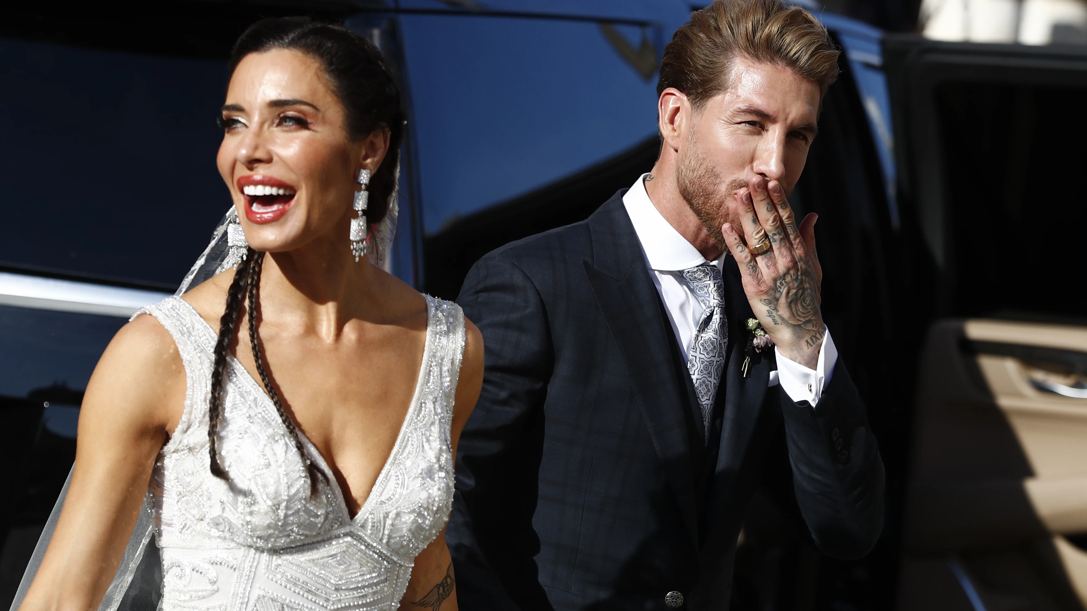 Los recién casados Pilar Rubio y Sergio Ramos