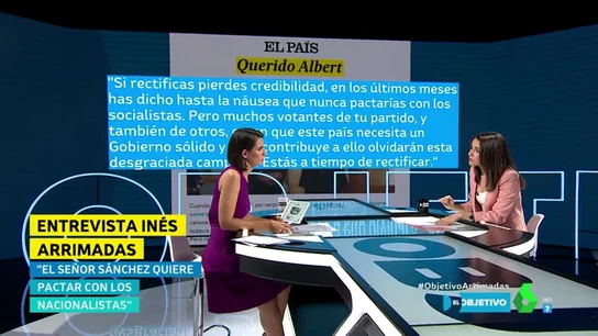 Inés Arrimadas, en El Objetivo Inés Arrimadas, en El Objetivo