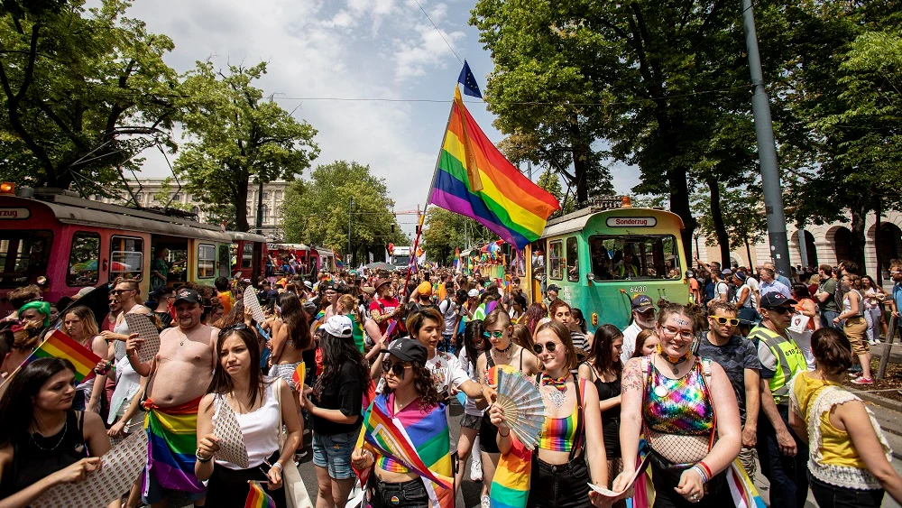 Desfile del Orgullo LGTBI en Viena.