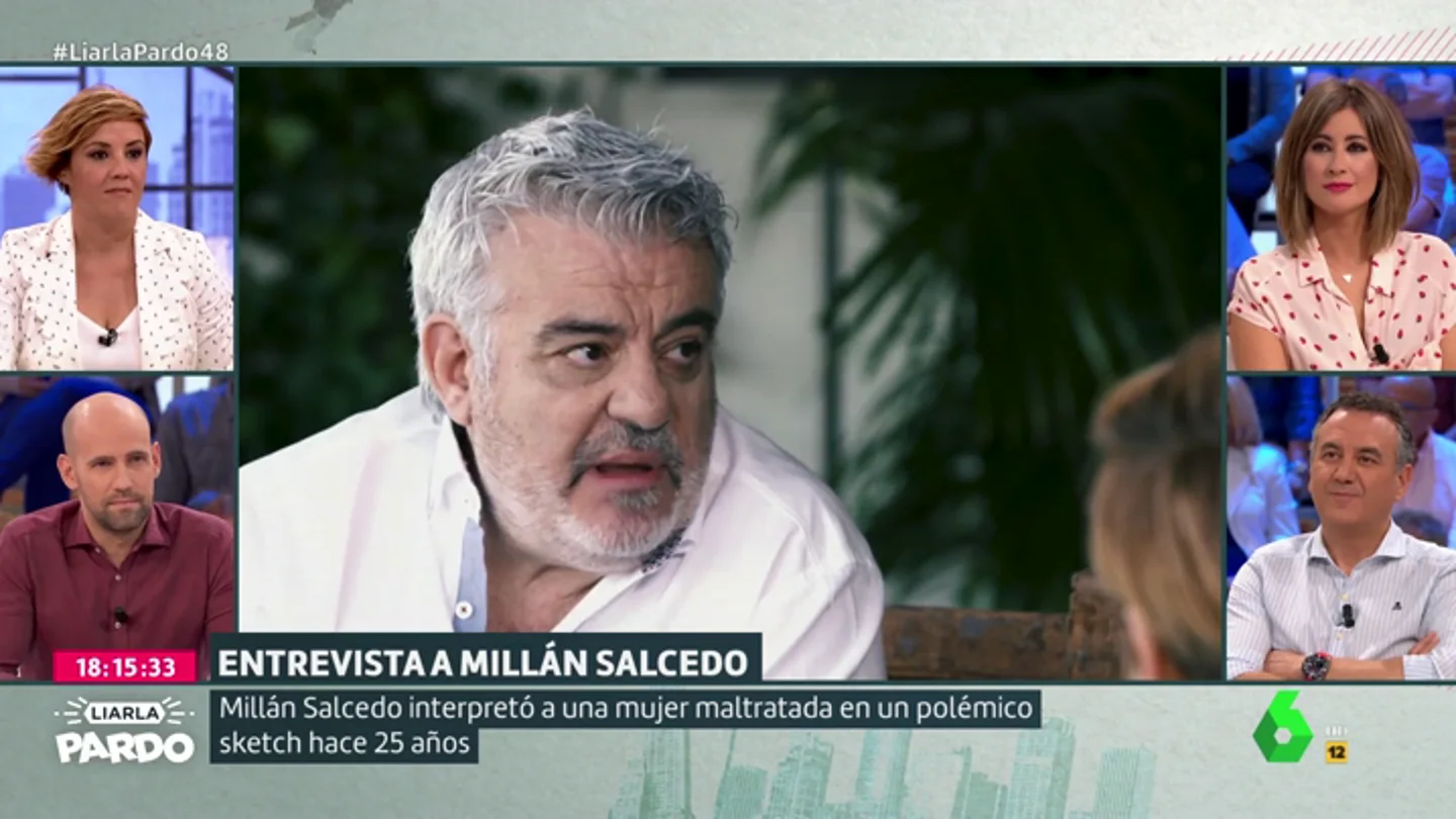 Millán Salcedo habla de "la censura" de lo "políticamente incorrecto": "A mí todavía me critican por una parodia que hice de una mujer maltratada" Millán Salcedo habla de "la censura" de lo "políticamente incorrecto": "A mí todavía me critican por una parodia que hice de una mujer maltratada"