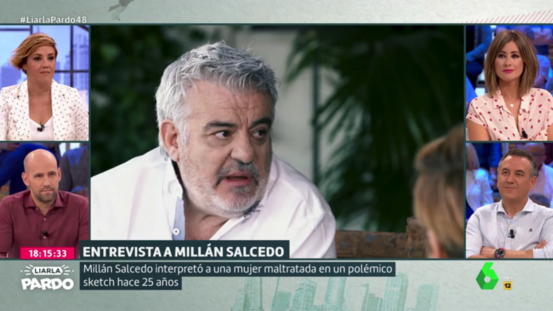 Millán Salcedo habla de "la censura" de lo "políticamente incorrecto": "A mí todavía me critican por una parodia que hice de una mujer maltratada"