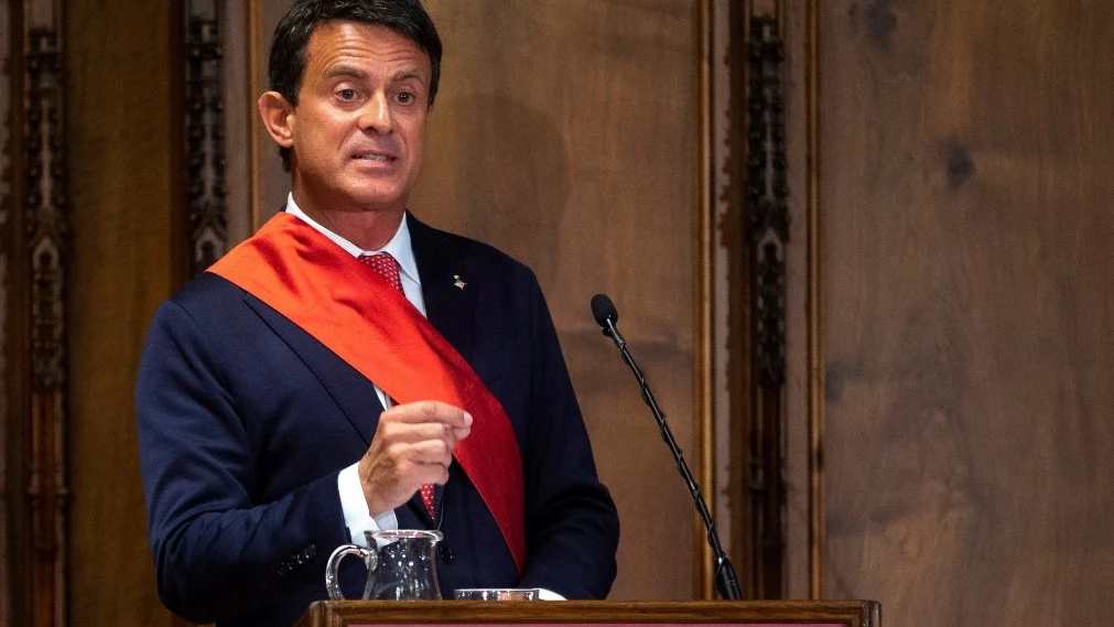 Manuel Valls en el Ayuntamiento de Barcelona