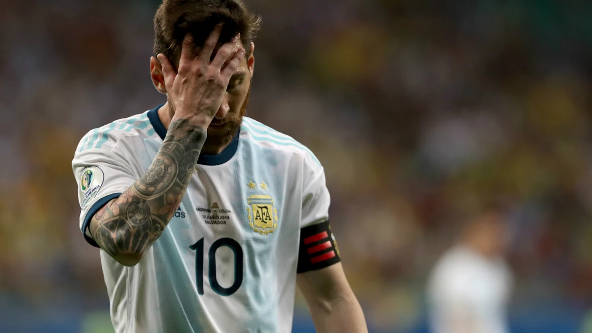 Lionel Messi, con Argentina