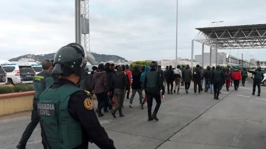 Imagen de archivo de otra operación de las Fuerzas de Seguridad del Estado en Ceuta Imagen de archivo de otra operación de las Fuerzas de Seguridad del Estado en Ceuta