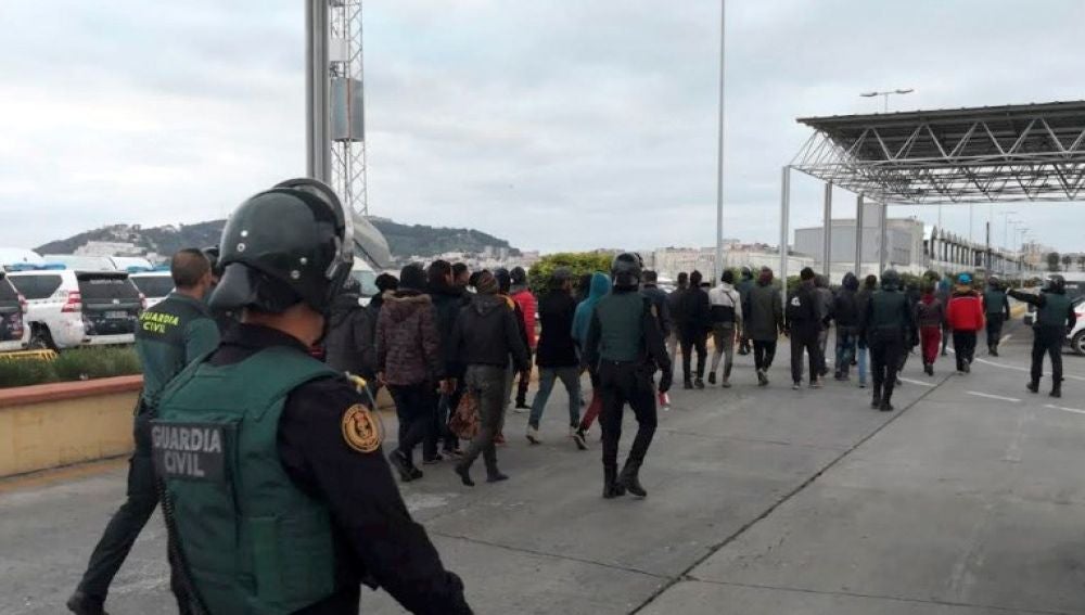 Imagen de archivo de otra operación de las Fuerzas de Seguridad del Estado en Ceuta