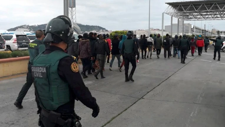 Imagen de archivo de otra operación de las Fuerzas de Seguridad del Estado en Ceuta