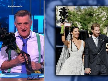 Wyoming se hace con el ramo de calas negras que utilizó Pilar Rubio en su boda con Sergio Ramos Wyoming se hace con el ramo de calas negras que utilizó Pilar Rubio en su boda con Sergio Ramos