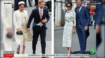 Victoria Beckham copia a Meghan Markle: este es su polémico vestido en la boda de Sergio Ramos y Pilar Rubio