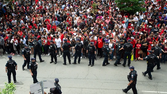 Imagen de la celebración de los Raptors por el título de la NBA Imagen de la celebración de los Raptors por el título de la NBA