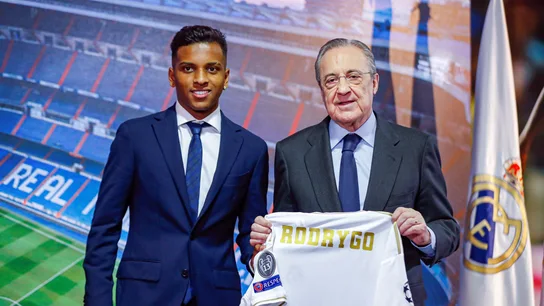 Rodrygo, en su presentación con el Real Madrid Rodrygo, en su presentación con el Real Madrid