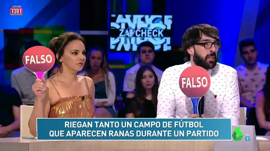 Aparecen ranas en un campo de fútbol tras regar mucho el césped y otras noticias del Zapckech de Cristina Pedroche Aparecen ranas en un campo de fútbol tras regar mucho el césped y otras noticias del Zapckech de Cristina Pedroche