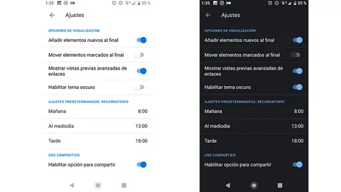 Modo oscuro Google Keep Modo oscuro Google Keep