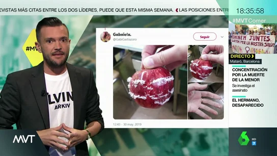 No, el polvo blanco que sale al rascar la piel de las manzanas no es pesticida ni suciedad No, el polvo blanco que sale al rascar la piel de las manzanas no es pesticida ni suciedad