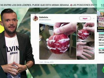 No, el polvo blanco que sale al rascar la piel de las manzanas no es pesticida ni suciedad No, el polvo blanco que sale al rascar la piel de las manzanas no es pesticida ni suciedad