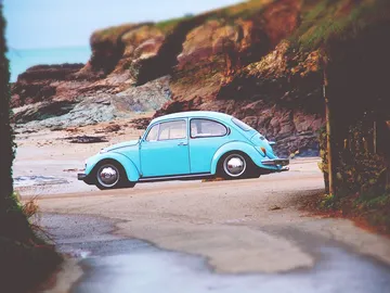 Coche en la playa Coche en la playa